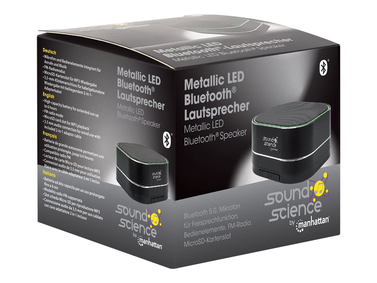 Manhattan Sound Science Metallic Bluetooth Speaker (Clearance Pricing)