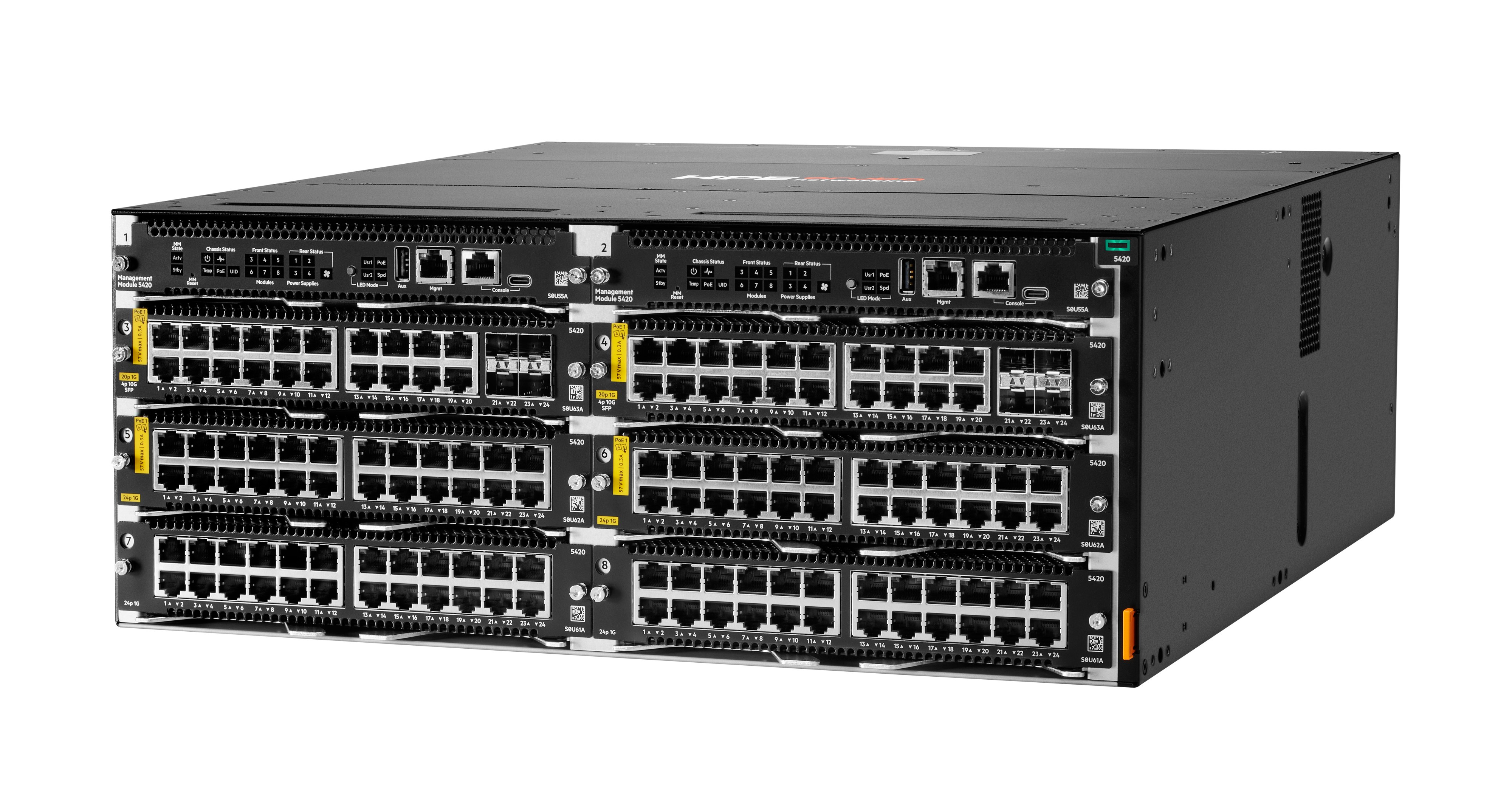 HPE Aruba Networking CX 5420 - Switch - 6-slot, Ansicht 4