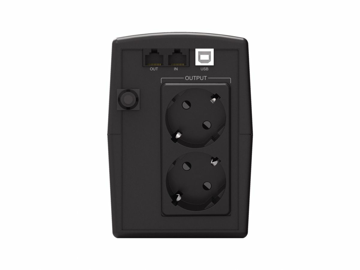 Conceptronic ZEUS USV Schuko UPS Start/LAN sw, Ansicht 2