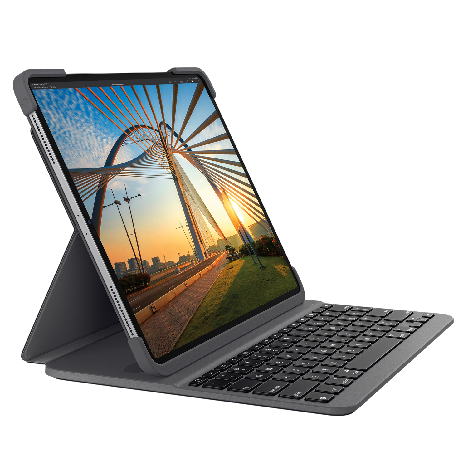 Logitech Slim Folio Pro, QWERTY, Spanisch, 1,7 cm, 1,6 mm, Apple, iPad Pro 11&quot; (4th gen) (A2759, A2435, A2761, A2762) , iPad Pro 11-inch (3rd gen) (A2377, A2459,...