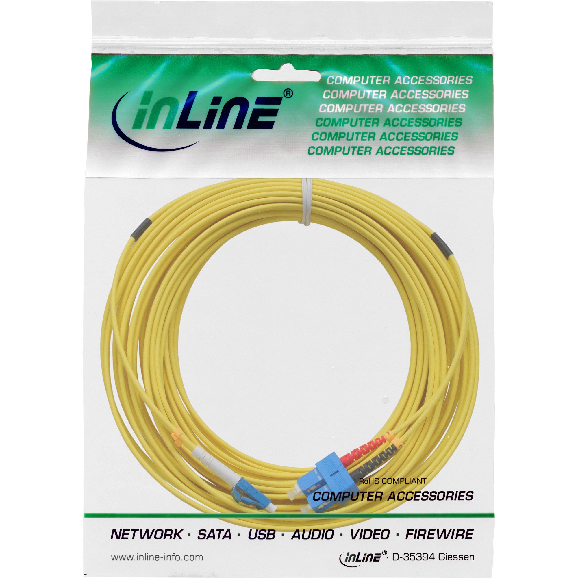 InLine LWL Duplex Kabel - LCSC - 9125µm - OS2 - 10m