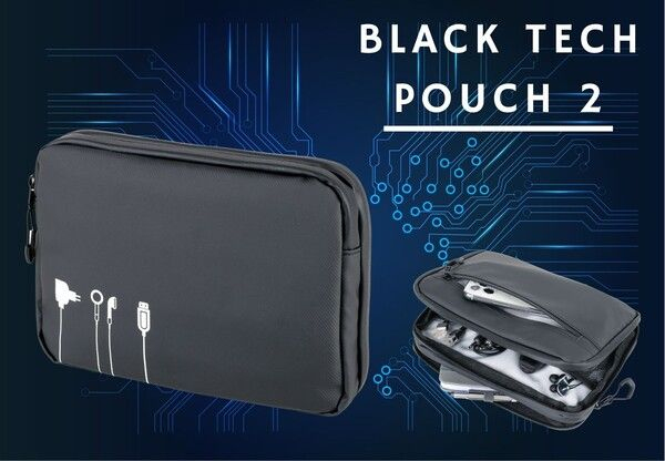 Troika Kabeltasche BLACK TECH POUCH 2, Ansicht 3