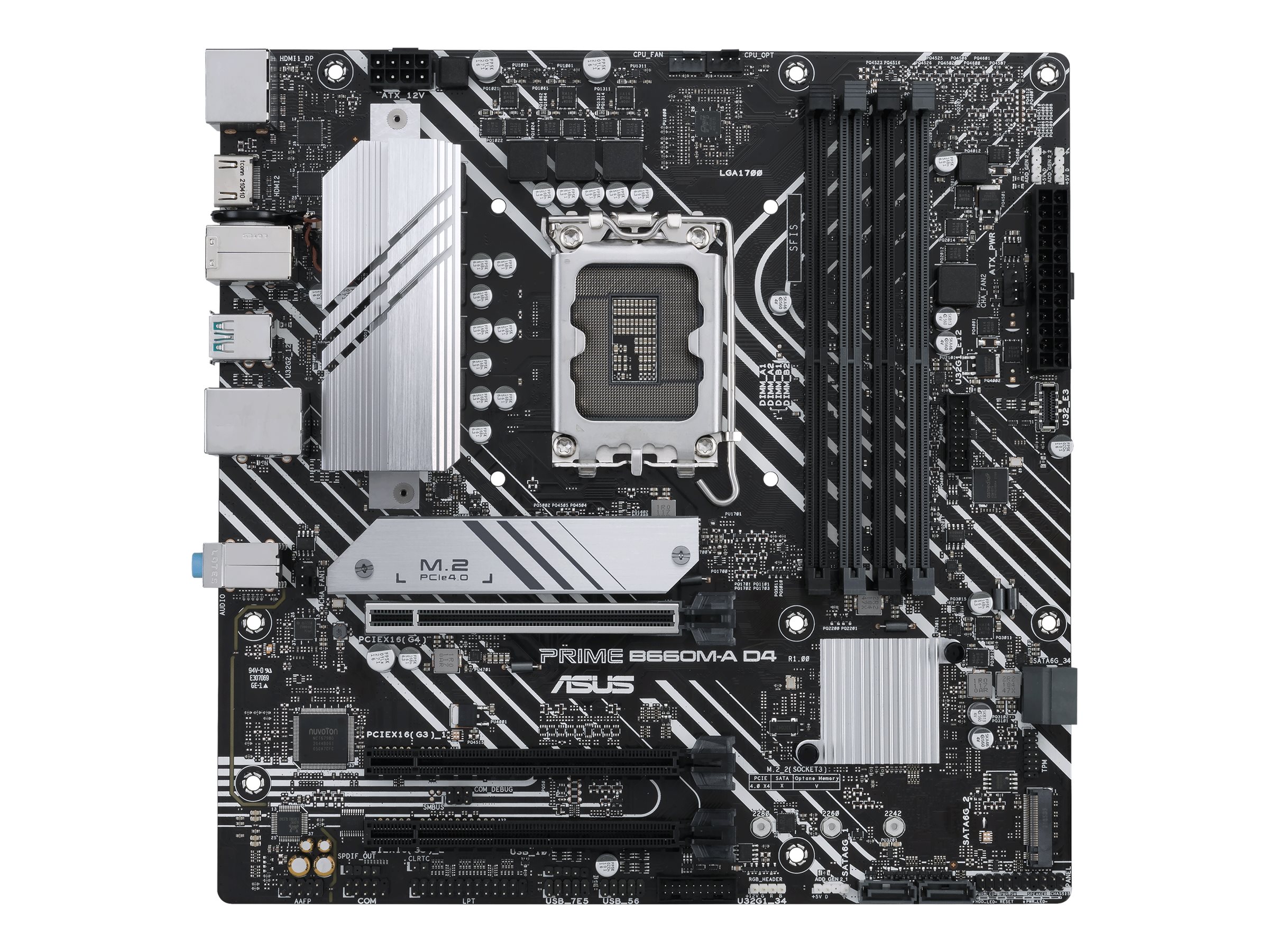 ASUS PRIME B660M-A D4-CSM - Motherboard - micro ATX - LGA1700 Sockel - B660 Chipsatz - USB 3.2 Gen 1, USB-C 3.2 Gen 1, USB 3.2 Gen 2 - Gigabit LAN - Onboard-Grafik (CPU erforderlich)