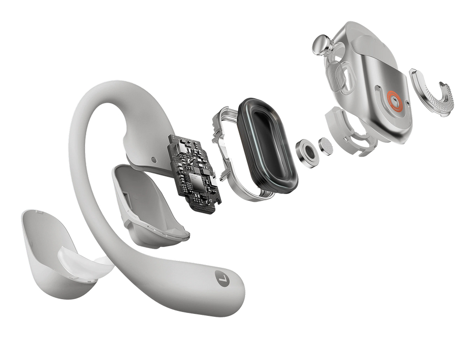 AfterShokz OpenFit 2+ Grey - Wireless Bluetooth Headphones - Kopfhörer - Kabellos, Ansicht 3