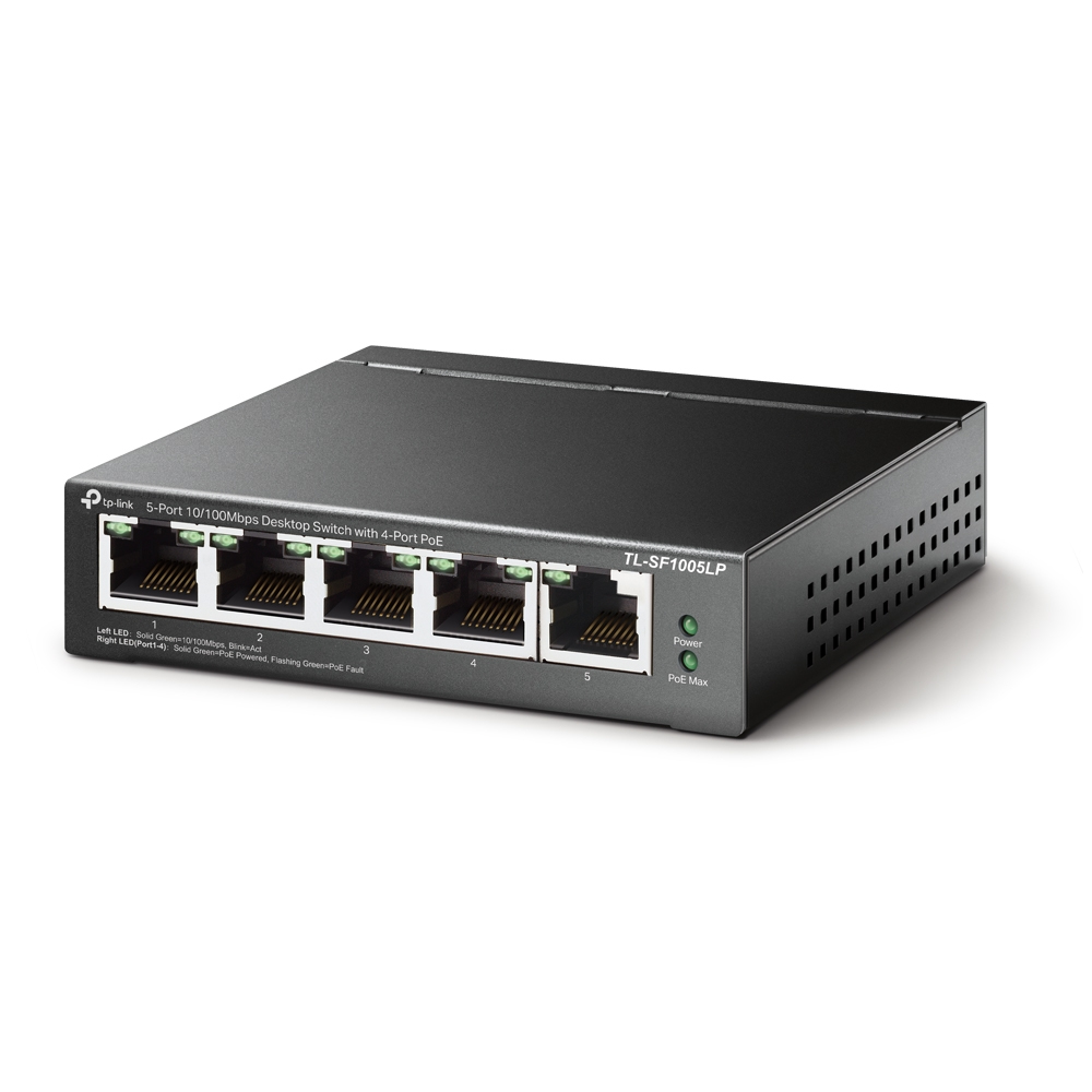 TP-LINK TL-SF1005LP - V1 - Switch - unmanaged - 5 x 10/100 (4 PoE), Ansicht 3