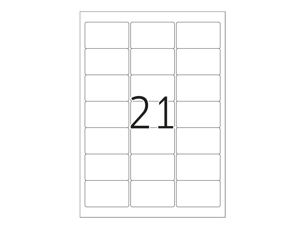 HERMA Special - Matt - selbstklebend - durchsichtig - 63.5 x 38.1 mm 525 Etikett(en) (25 Bogen x 21), Ansicht 3