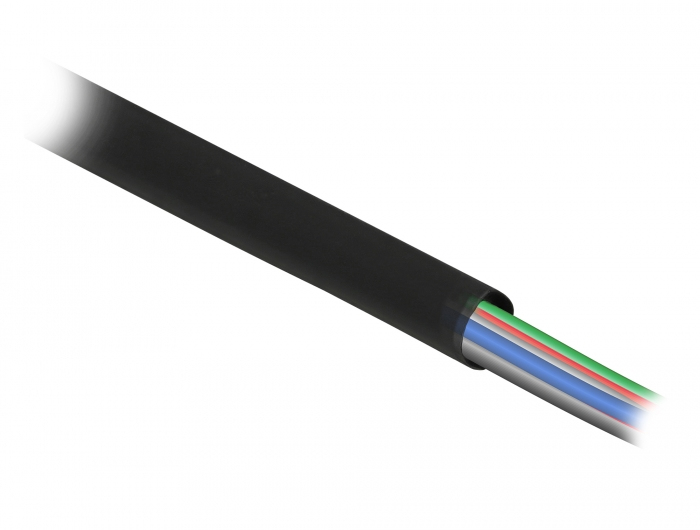 Delock Schrumpfschlauch - 1 m - Schwarz, Ansicht 2