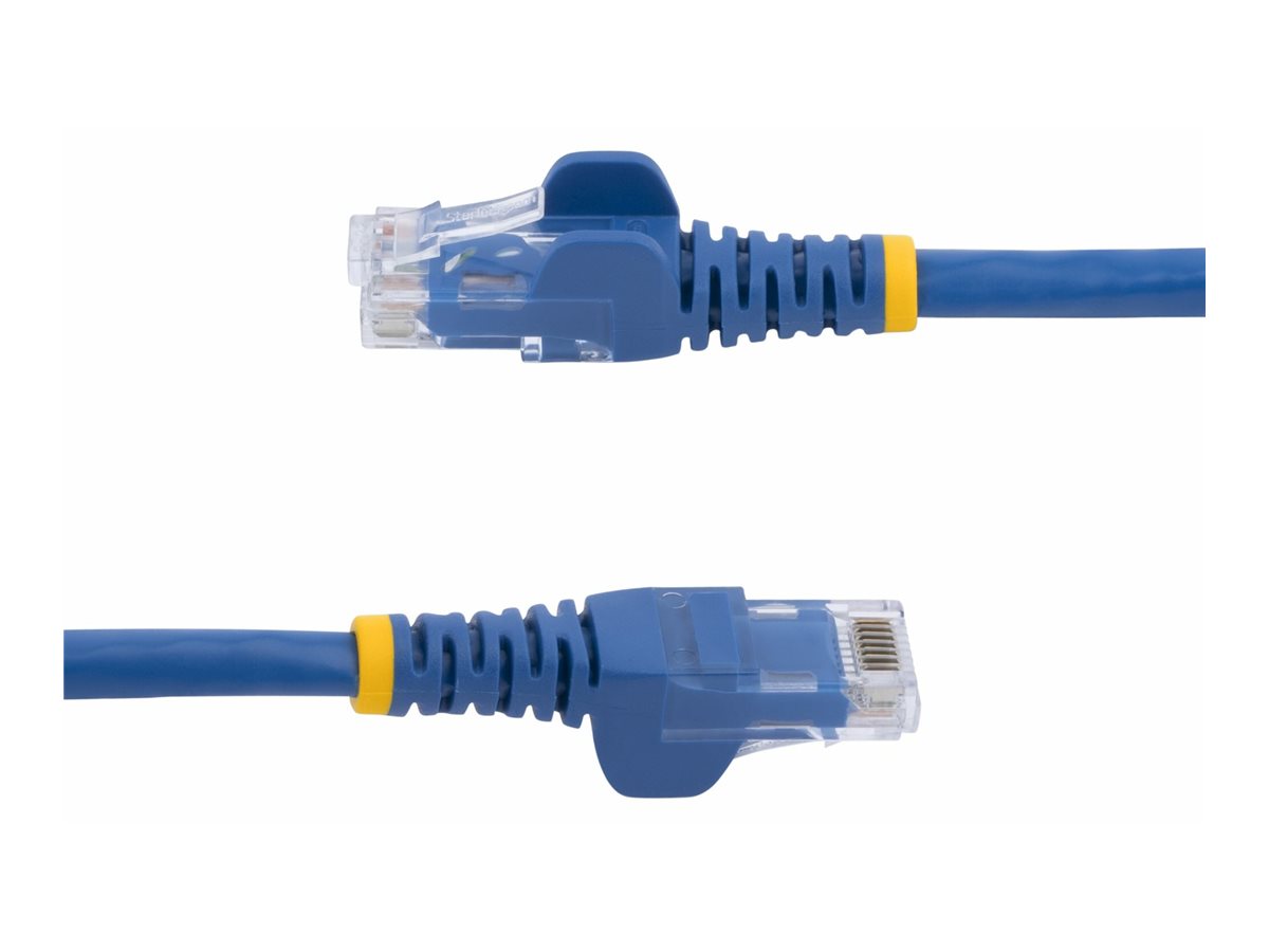 StarTech.com 7.5m CAT6 Ethernet Cable, 10 Gigabit Snagless RJ45 650MHz 100W PoE Patch Cord, CAT 6 10GbE UTP Network Cable w/Strain Relief, Blue, Wiring is UL Certified/TIA - Category 6 - 24AWG (N6PATC750CMBL)