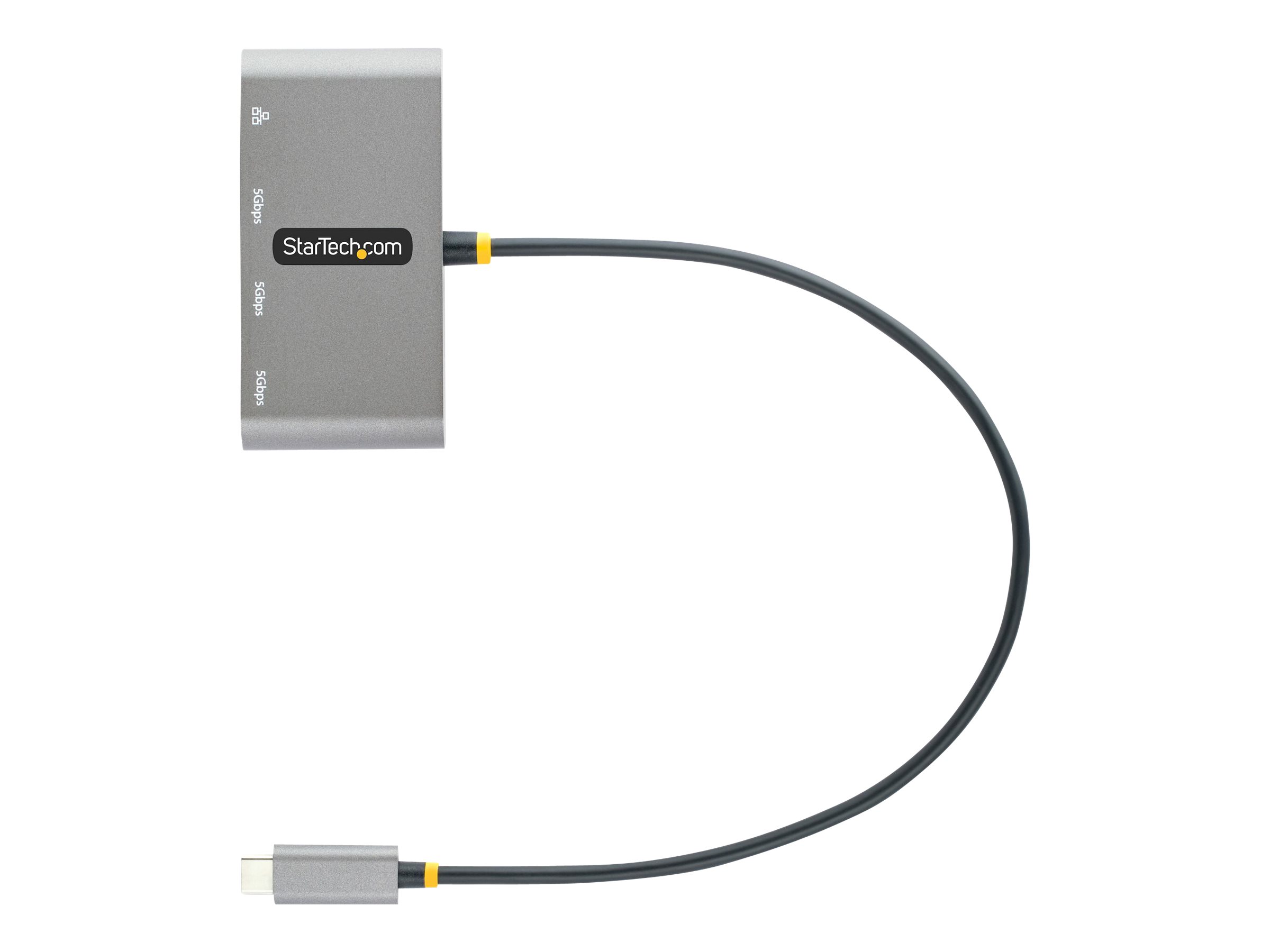 StarTech.com 3-Port USB-C Hub with Ethernet, 3x USB-A Ports, Gigabit Ethernet, USB 3.0 5Gbps, Bus-Powered, Ansicht 3