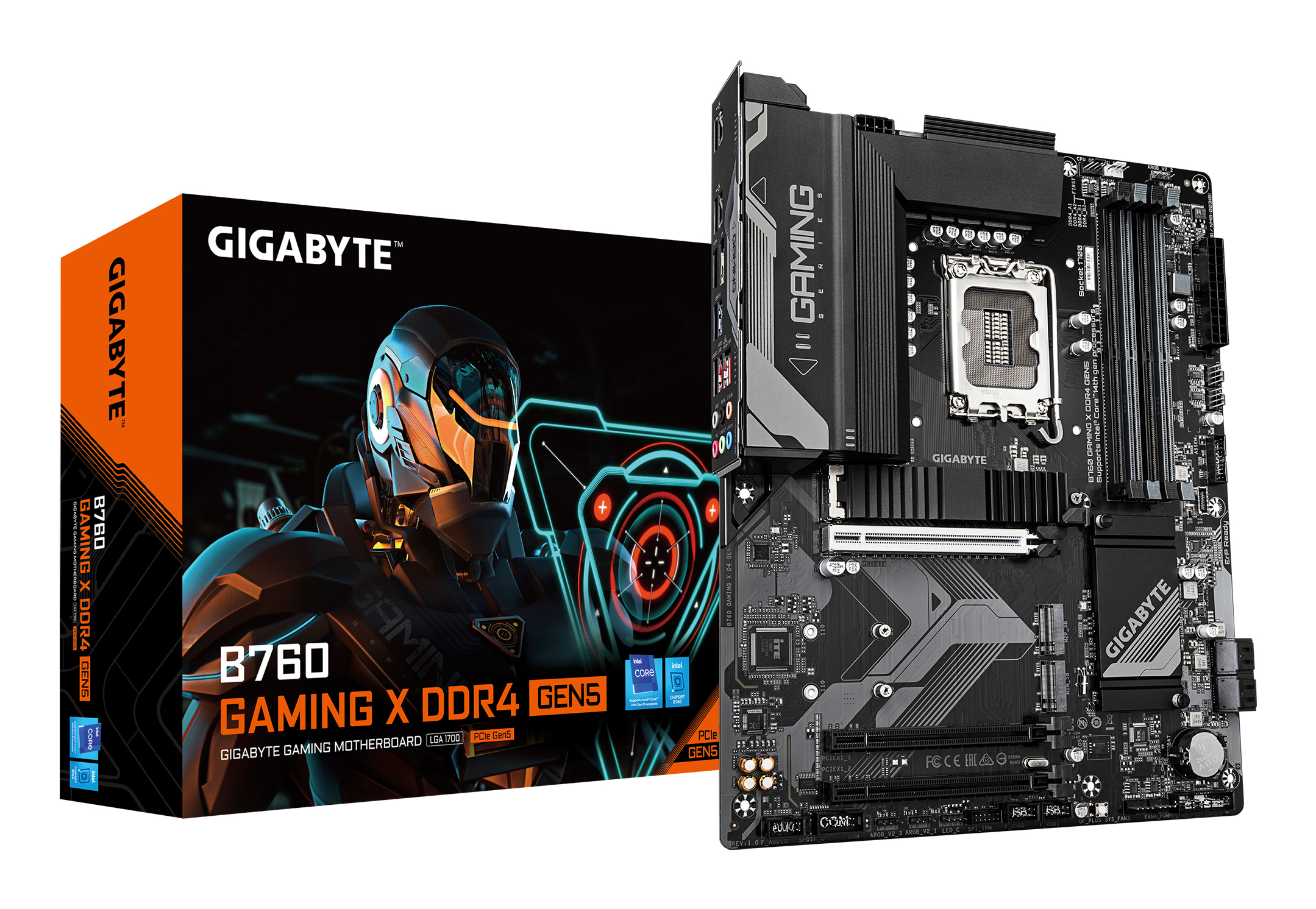 Gigabyte B760 GAMING X DDR4 GEN5 Mainboard – Unterstützt Intel Core Prozessoren, Ansicht 4