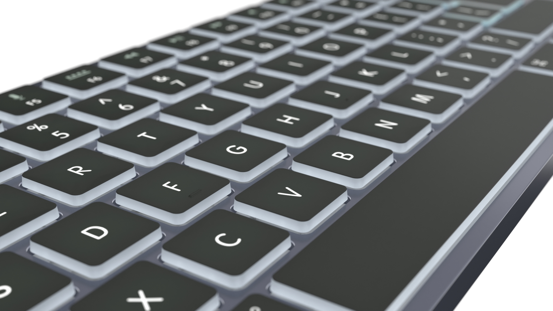 Logickeyboard TITAN - Tastatur - Mac - hintergrundbeleuchtet - TL: UK, QWERTY, Ansicht 4
