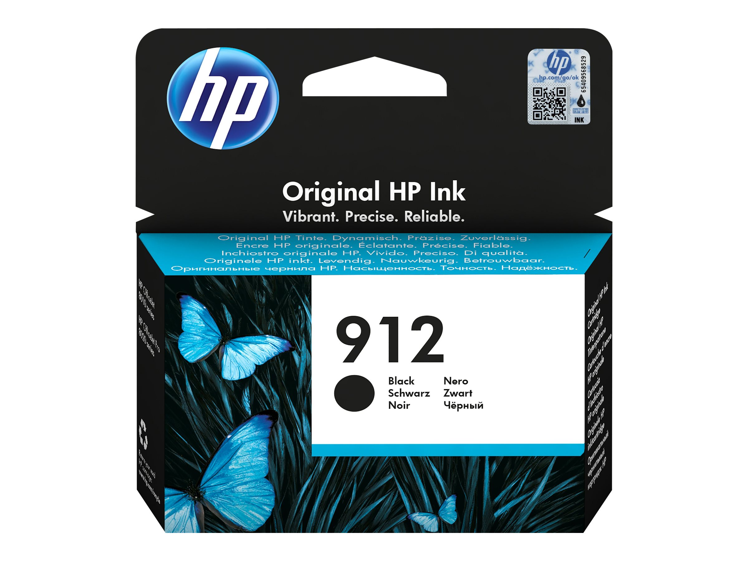 HP 912 - 8.29 ml - Schwarz - original - Tintenpatrone - für Officejet 80XX, Officejet Pro 80XX