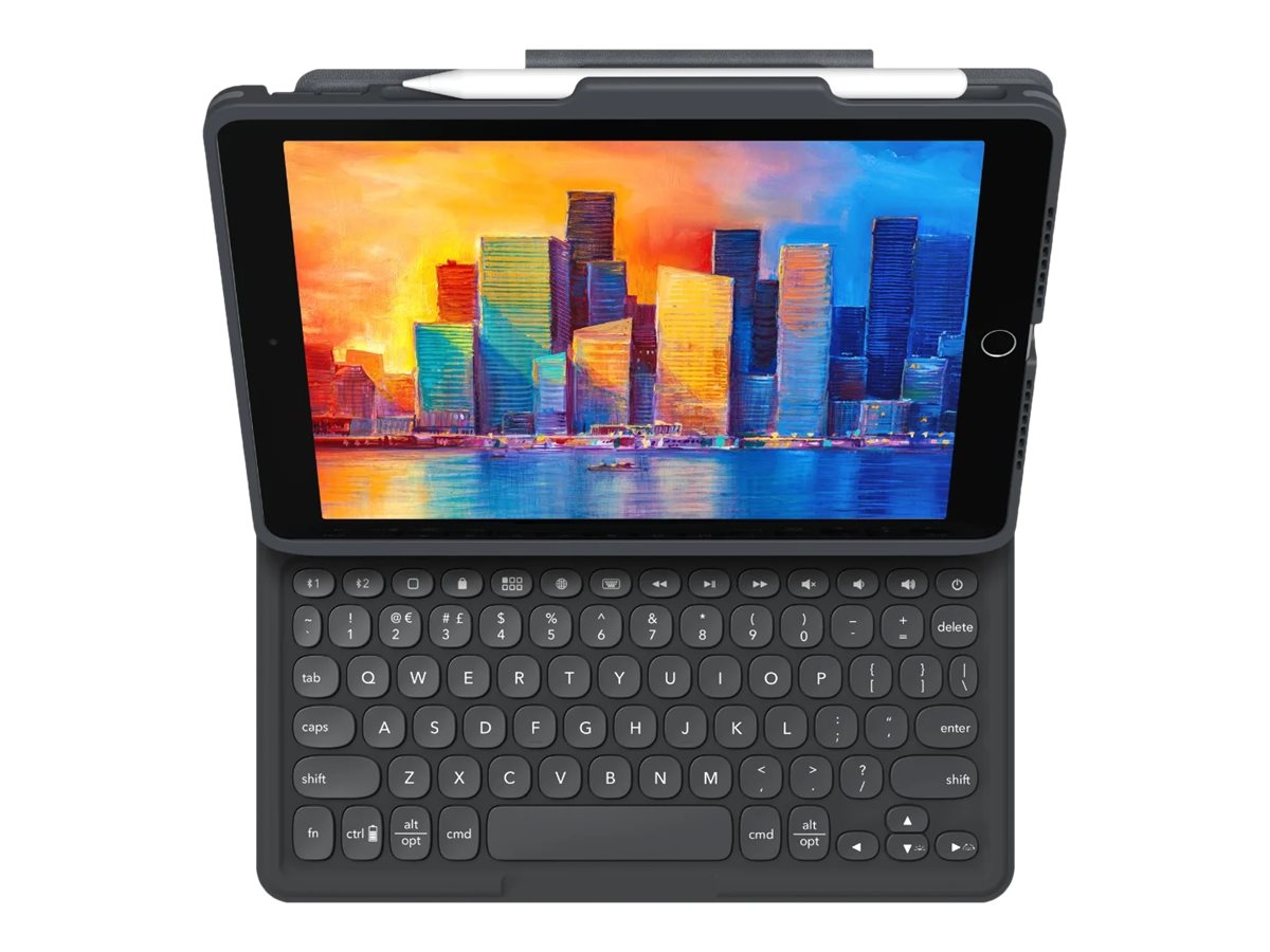 ZAGG Pro Keys - Tastatur und Foliohülle - hintergrundbeleuchtet - Bluetooth - für Apple 10.2 iPad - TL: Deutsch, QWERTZ, Ansicht 2