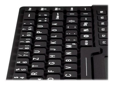 KeySonic KSK-5031 IN - Mini - Verkabelt - USB - Schwarz - TL: UK, QWERTY, Ansicht 2