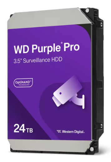 WD Purple Pro WD241PURP - Festplatte - 24 TB - Videoüberwachung, Smart Video - intern - 3.5 (8.9 cm), Ansicht 2