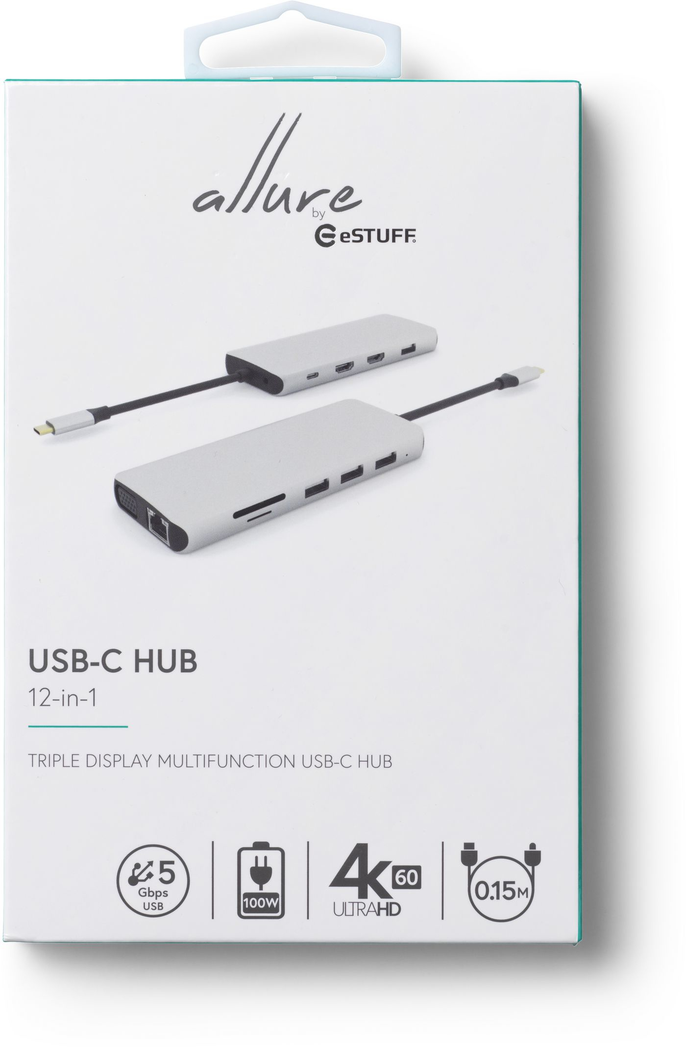 eSTUFF Single USB-C Dock - Dockingstation - USB-C 3.2 Gen 1, Ansicht 2