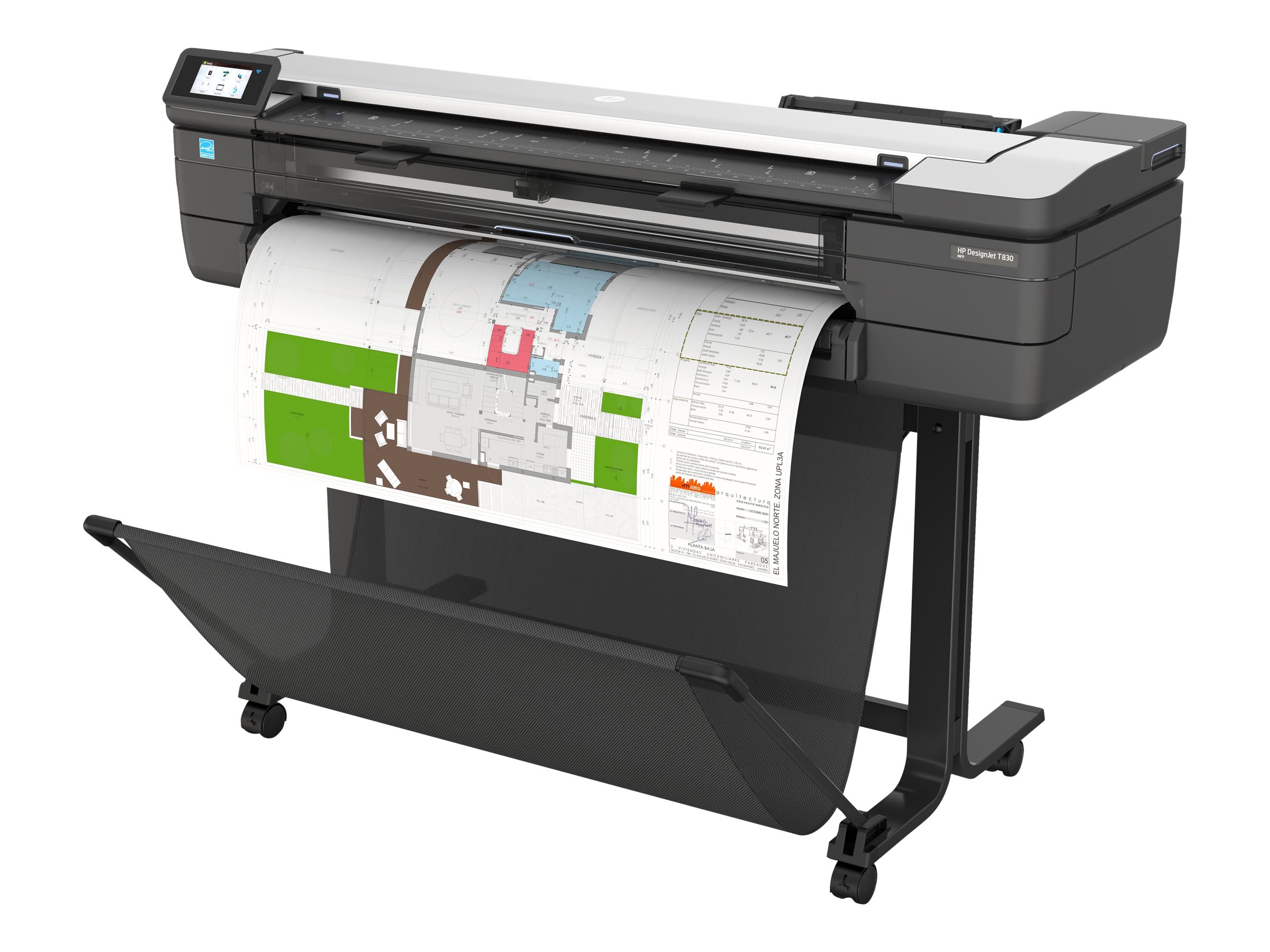 HP DesignJet T830 - 914 mm (36") Multifunktionsdrucker - Farbe - Tintenstrahl - 914 x 2770 mm (Original) - Rolle (91,4 cm x 45,7 m), 914 x 1897 mm (Medien)