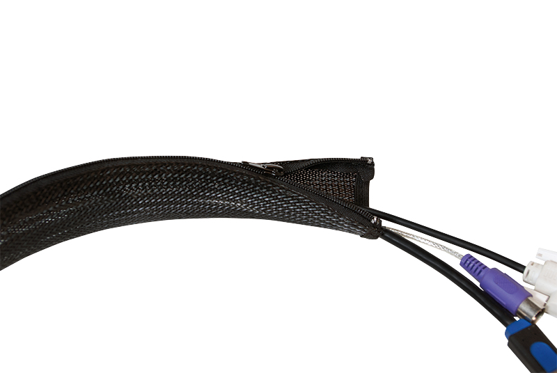 LogiLink Kabelschlauch - Schwarz - 2 m, Ansicht 4