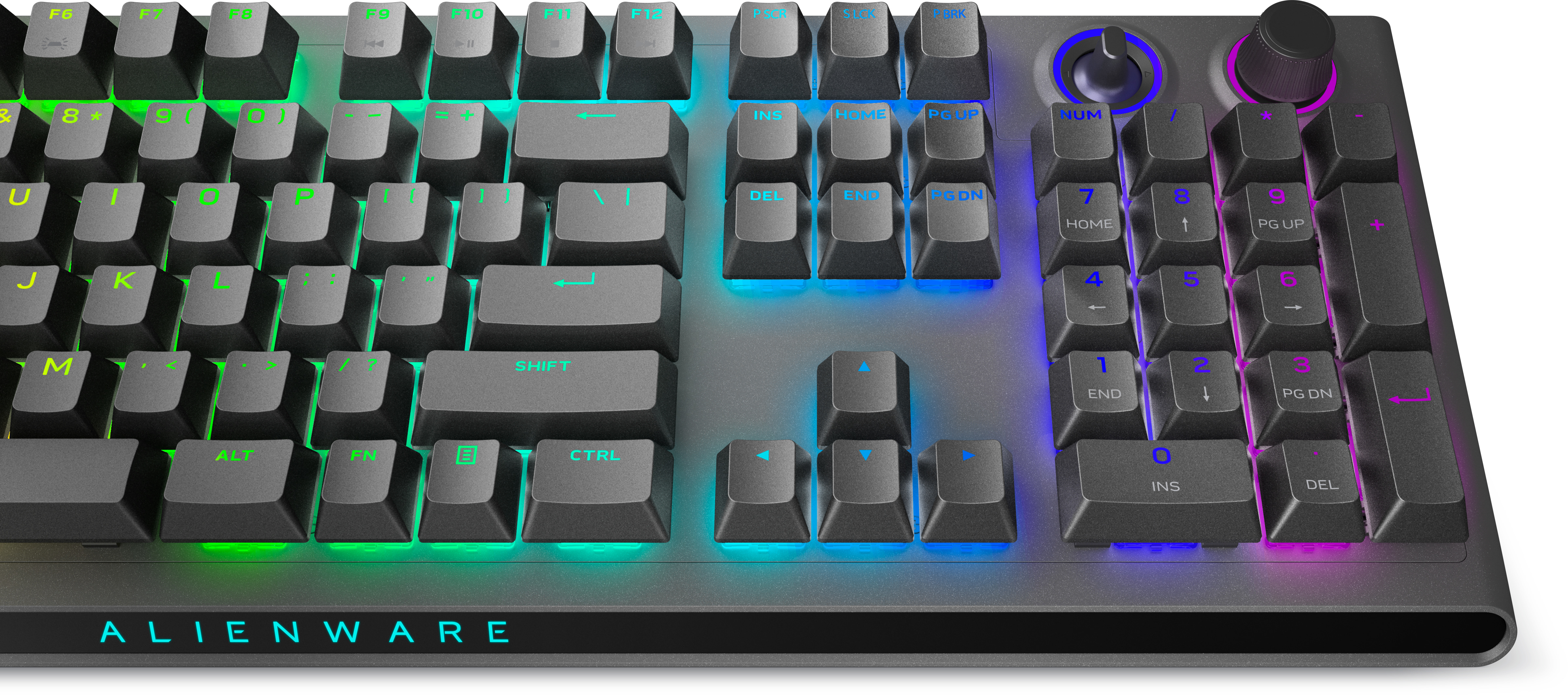 Alienware Tri-Mode AW920K - Tastatur - AlienFX Per-Key RGB / 16,8 Millionen Farben - TL: US, QWERTY, Ansicht 3
