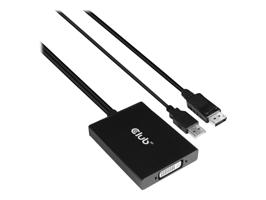 Club 3D DisplayPort/DVI-Adapter - Dual Link - USB (nur Strom) - DisplayPort (M) zu DVI-D (W) - DisplayPort 1.2a - 60 cm, Ansicht 2