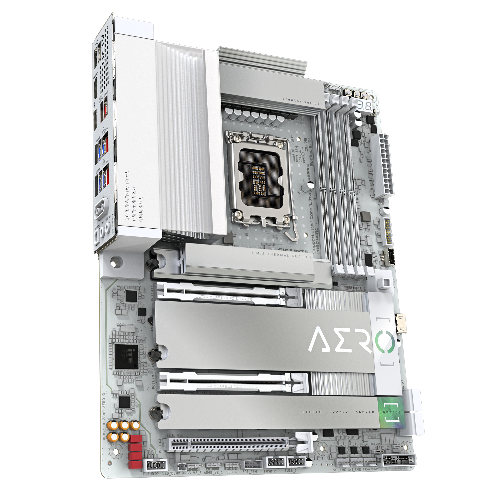 Gigabyte Z890 AERO G - Motherboard - ATX - LGA1851-Sockel - Z890 Chipsatz - USB4, USB 3.2 Gen 2, USB 3.2 Gen 1, Ansicht 4
