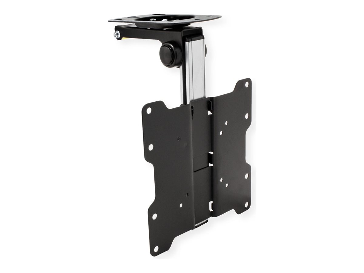 VALUE Befestigungskit (Deckenmontage) - für flat panel / LCD display - faltbar, bis zu 20 kg - Metall - Schwarz - Bildschirmgröße: 43.2-94 cm (17"-37")