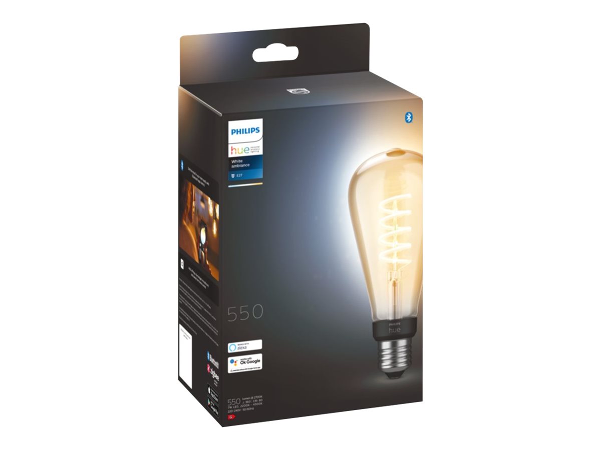 Philips Hue White ambiance - Glühbirne mit LED-Filament - Form: ST72 - klar Finish - E27 - 7 W (Entsprechung 40 W), Ansicht 4