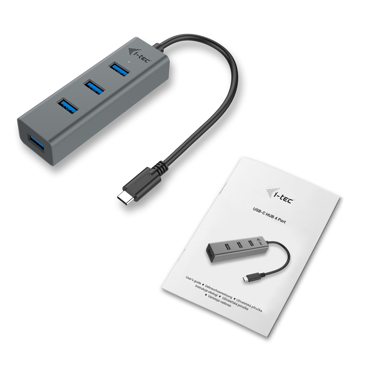 i-tec USB-C 3.1 Metal HUB - Hub - 4 x SuperSpeed USB 3.0, Ansicht 4