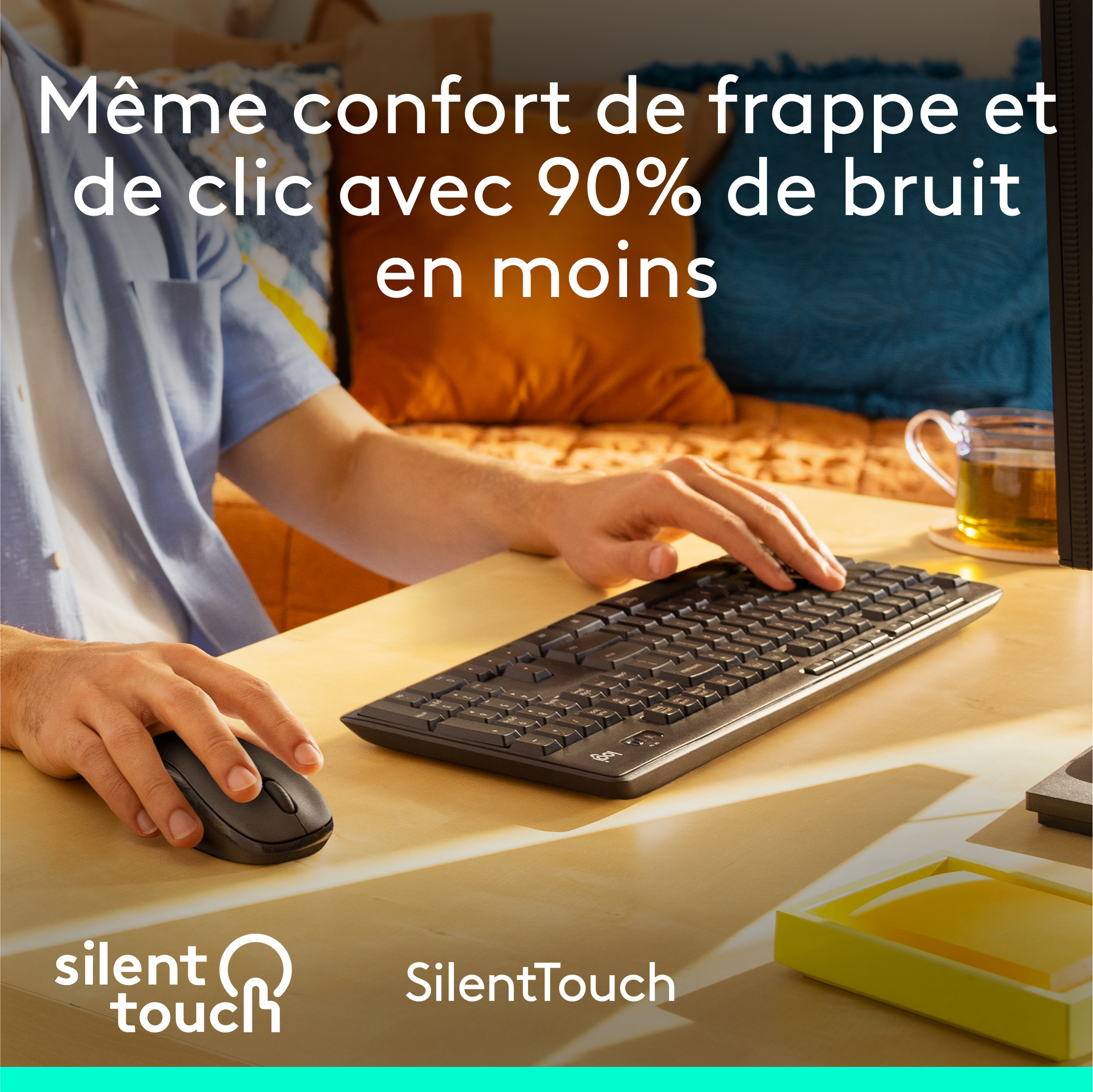 Logitech MK295 Silent - Tastatur-und-Maus-Set - TL: Französisch, AZERTY, Ansicht 2
