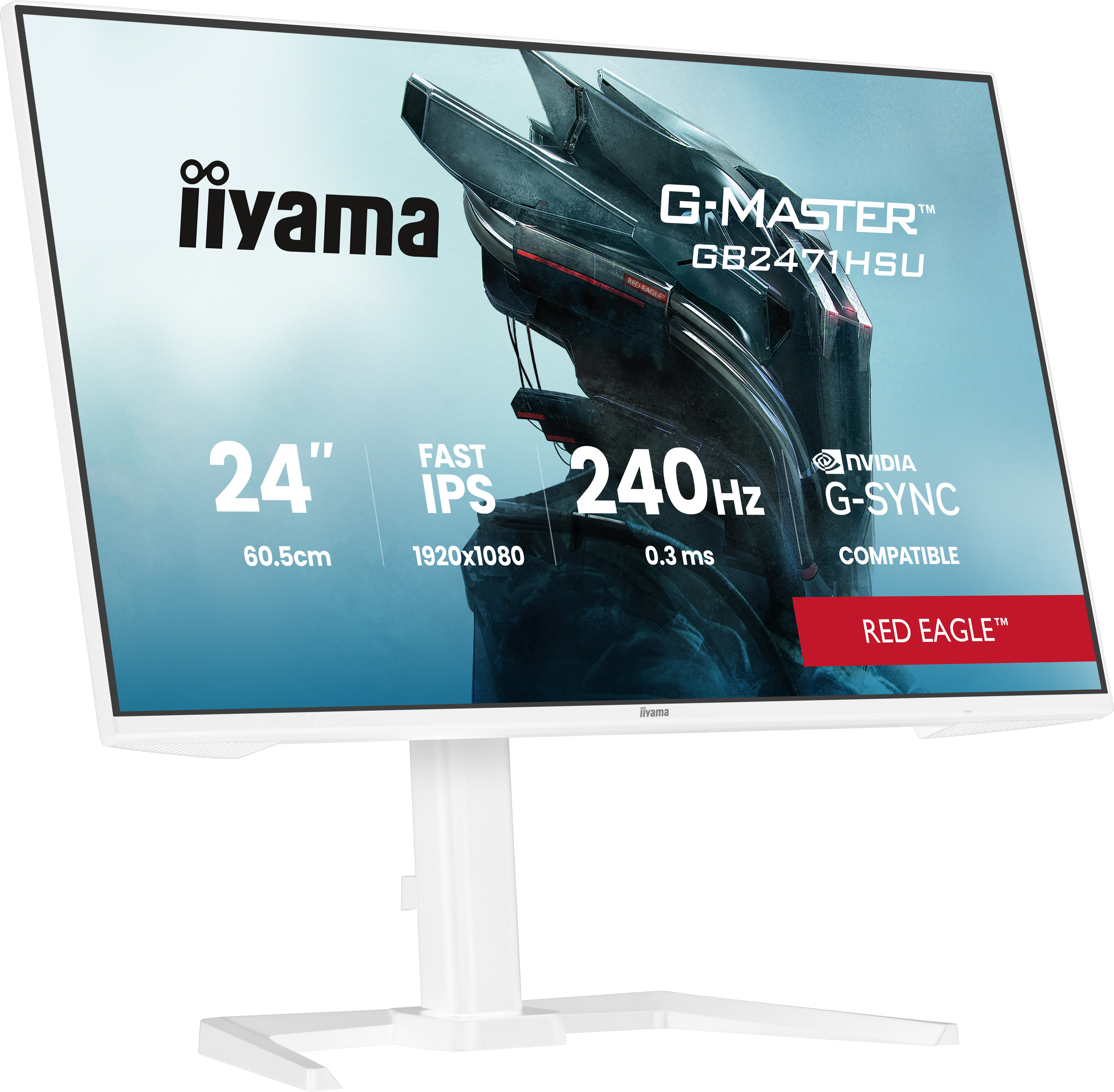 Iiyama GB2471HSU-W1 24 FHD IPS - Flachbildschirm (TFT/LCD) - 61 cm, Ansicht 2