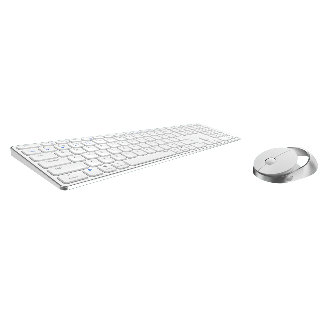 Rapoo 9850M - Kabellos - RF Wireless + Bluetooth - Scherenschalter - Weiß - Maus enthalten - TL: Deutsch, QWERTZ, Ansicht 2