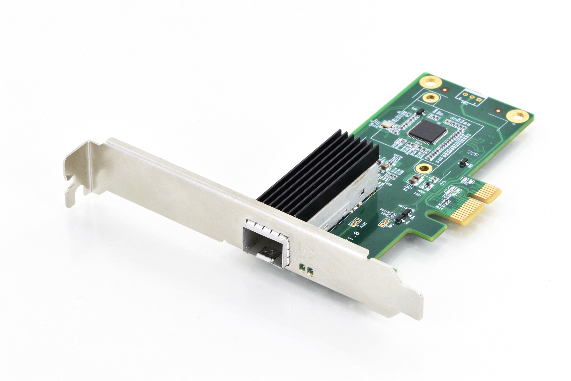 DIGITUS Single Port Gigabit Ethernet Netzwerkkarte, SFP, PCI Express, Intel Chipsatz, Eingebaut, Kabelgebunden, PCI Express, Faser, 1000 Mbit/s