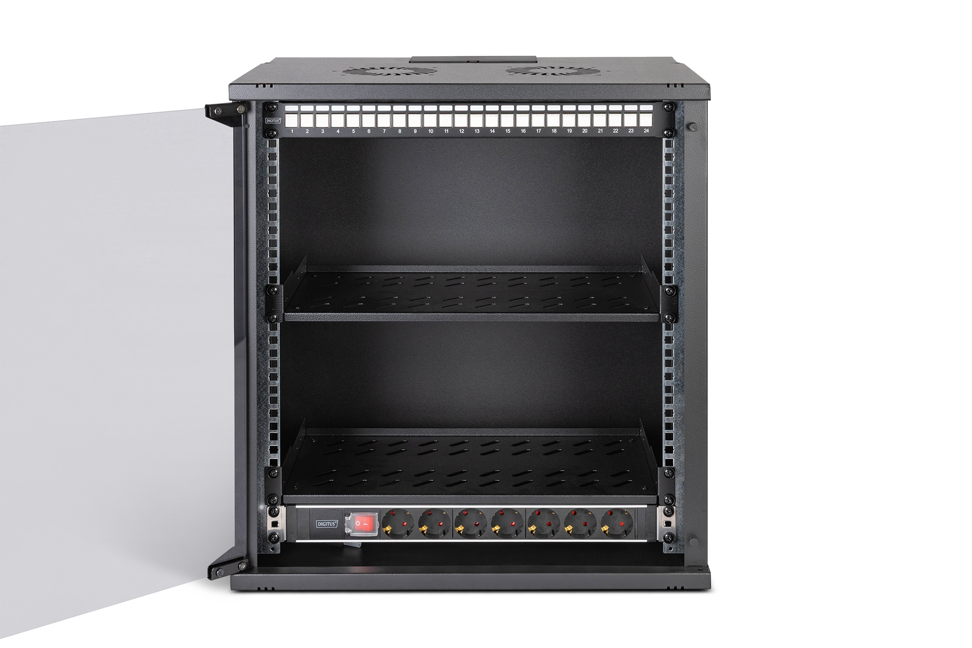 DIGITUS Netzwerk-Set SOHO Pro, 483 mm (19) - 12HE, 540 x 400 mm (B x T), Ansicht 2