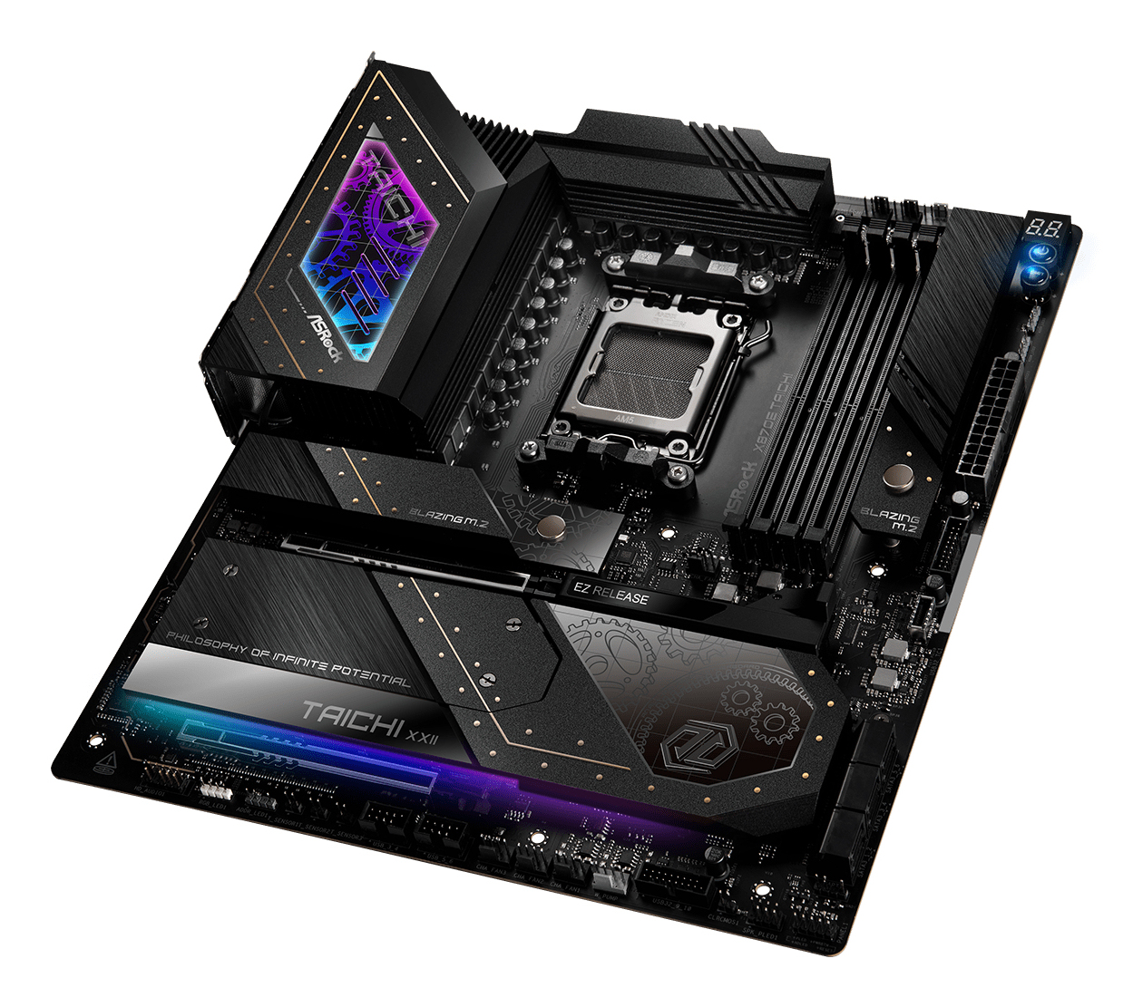ASRock X870E Taichi - Motherboard - E-ATX - Socket AM5 - AMD X870E Chipsatz - USB4, USB 3.2 Gen 1, USB 3.2 Gen 2, Ansicht 2