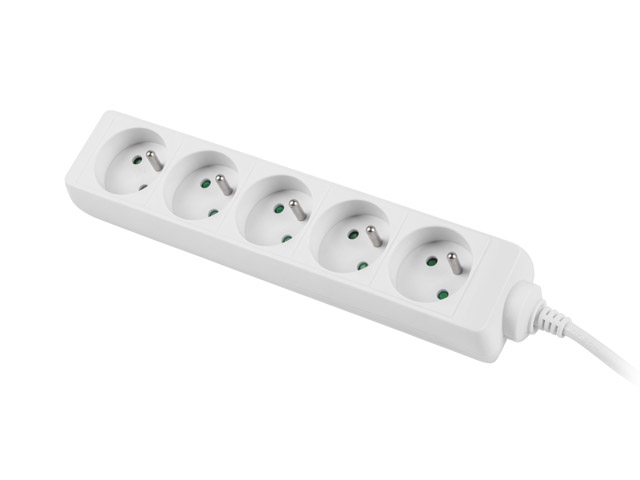 Lanberg Steckdosenleiste 5x 230V FRANZOES. ST. weiß - Steckdosenleiste, Ansicht 4
