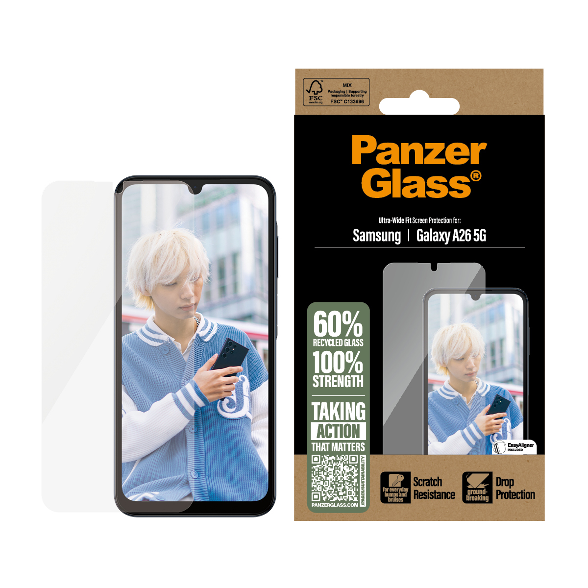 PanzerGlass Bildschirmschutz für Handy - ultrabreite Passform, Ansicht 4