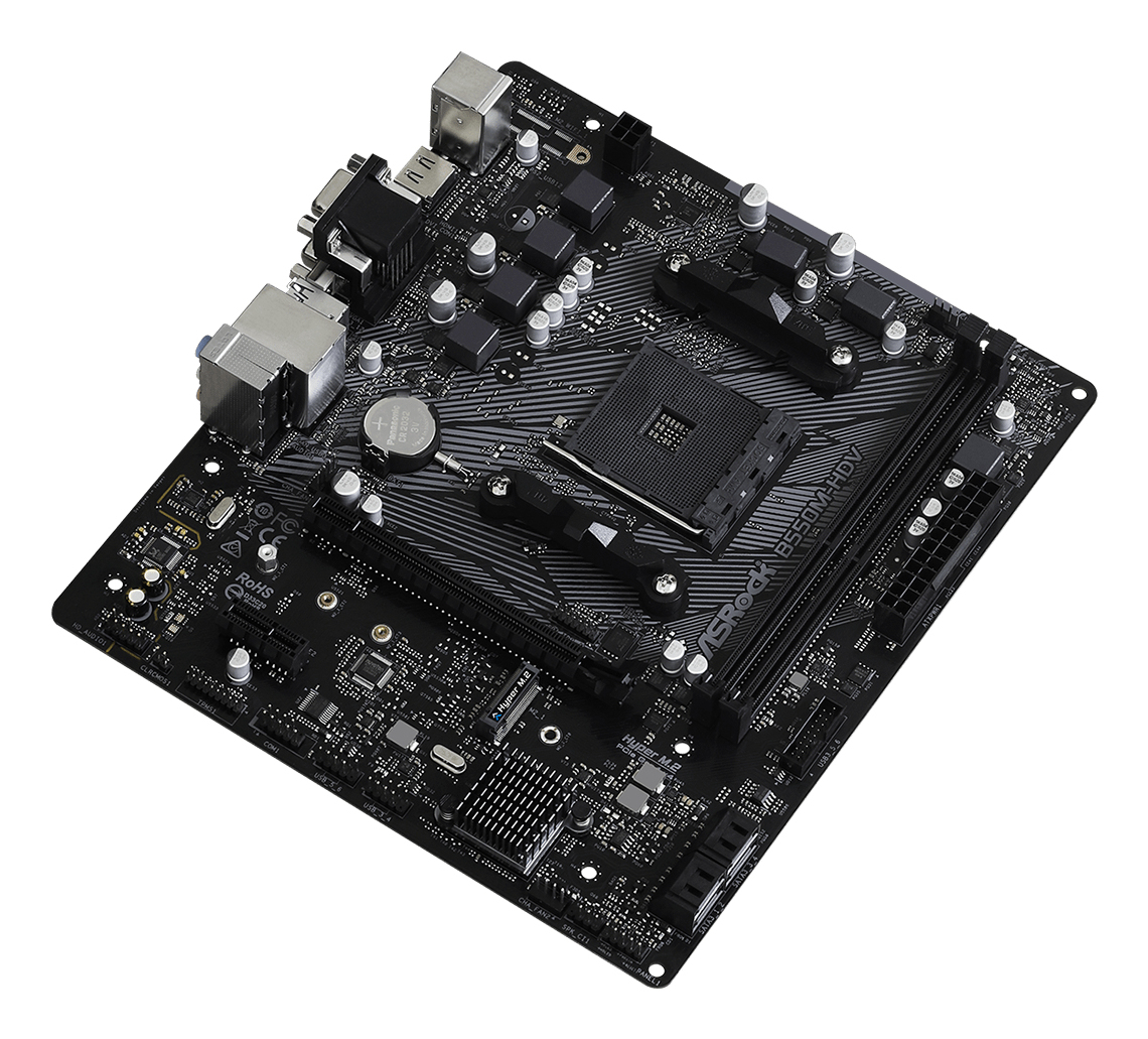 ASRock B550M-HDV - Motherboard - micro ATX - Socket AM4 - AMD B550 Chipsatz, Ansicht 2