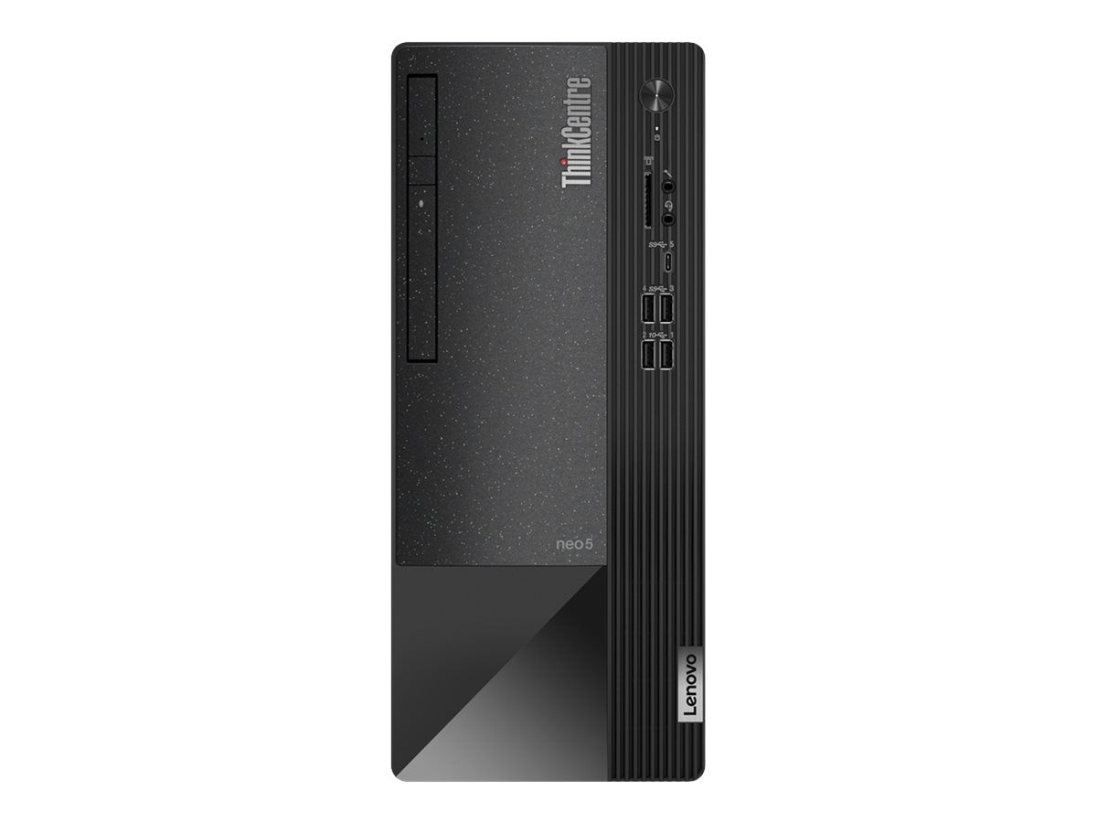 Lenovo ThinkCentre neo 50t 11SE - Tower - Core i5 12400 / 2.5 GHz - RAM 8 GB - SSD 256 GB - TCG Opal Encryption 2, NVMe - DVD-Writer - UHD Graphics 730 - GigE - WLAN: 802.11a/b/g/n/ac, Bluetooth 5.0 - Win 11 Pro - Monitor: keiner - Tastatur: Deutsch