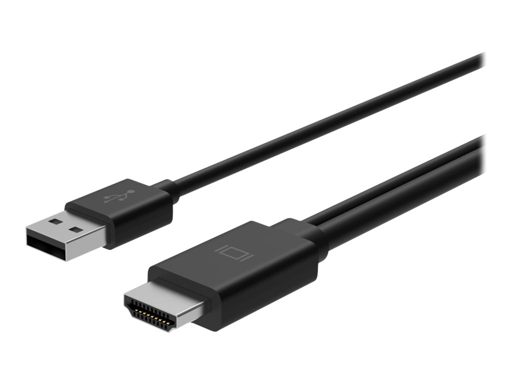 Belkin Multiport to HDMI Digital AV Adapter - Video- / Audiokabel - HD-15 (VGA), HDMI, Mini DisplayPort, 24 pin USB-C männlich zu USB, HDMI männlich - 2.4 m - 4K Unterstützung