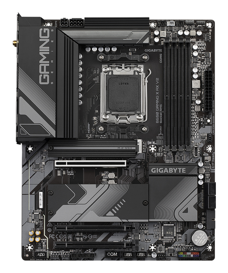 Gigabyte B650 GAMING X AX V2 - 1.X - Motherboard - ATX - Socket AM5 - AMD B650 Chipsatz - USB 3.2 Gen 1, USB 3.2 Gen 2, Ansicht 3