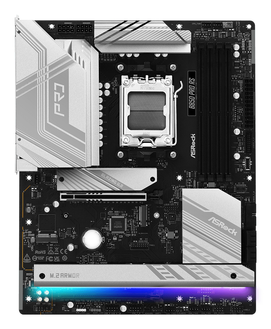 ASRock B850 Pro RS - Motherboard - ATX - Socket AM5 - AMD B850 Chipsatz, Ansicht 3