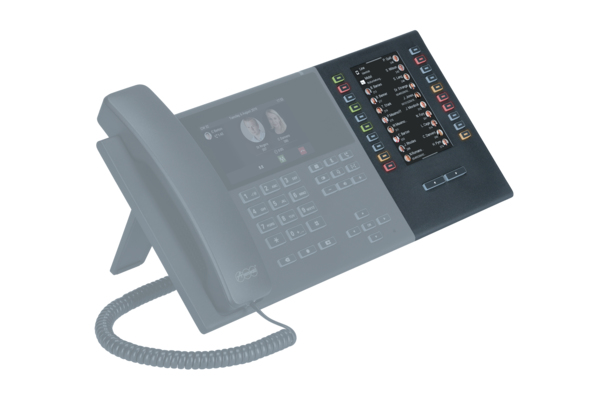 Auerswald COMfortel D-XT20i - Funktionstasten-Erweiterungsmodul für VoIP-Telefon - Schwarz, Ansicht 4