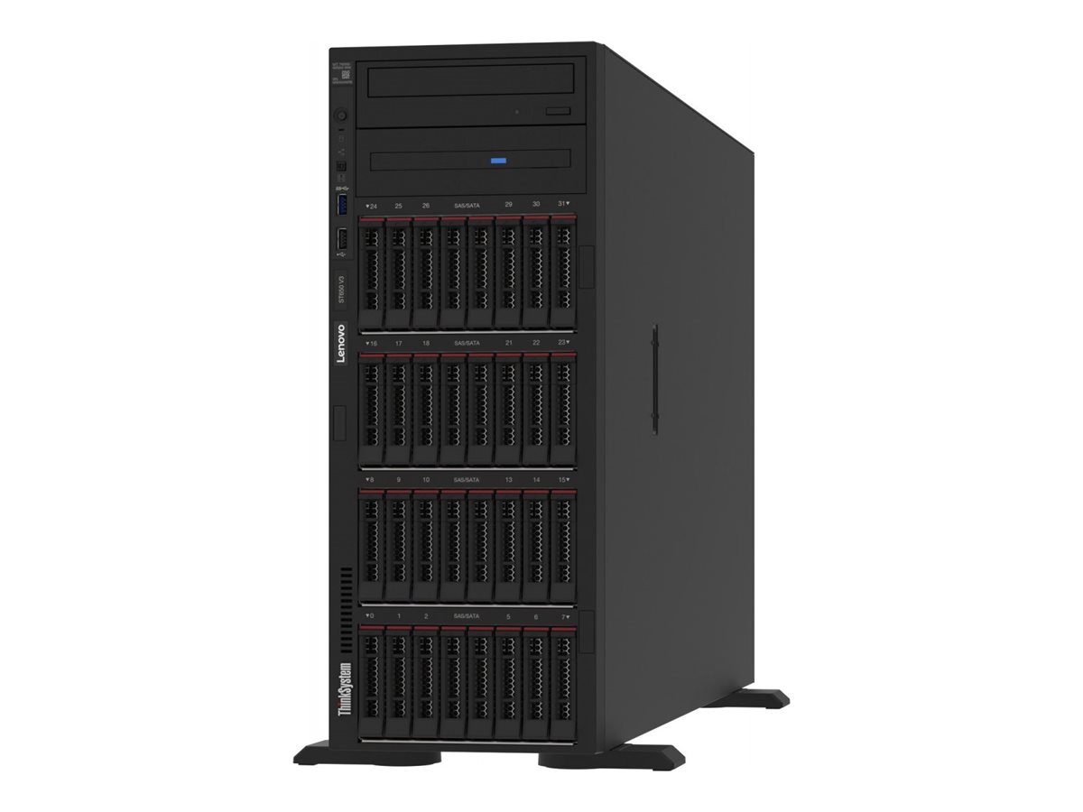 Lenovo ThinkSystem ST650 V3 7D7A - Server - Tower - 4U - zweiweg - 1 x Xeon Silver 4410Y  2 GHz - RAM 64 GB - SAS - Hot-Swap 6.4 cm (2.5)