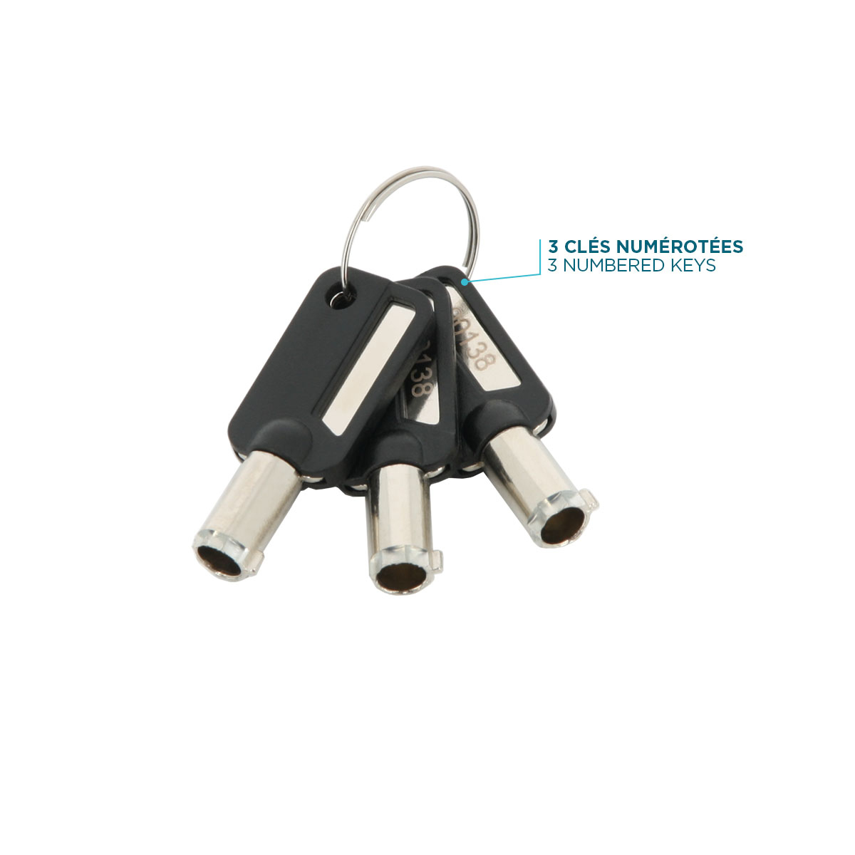 Mobilis Slim Rotating Security Lock Key - Sicherheitskabelschloss, Ansicht 3