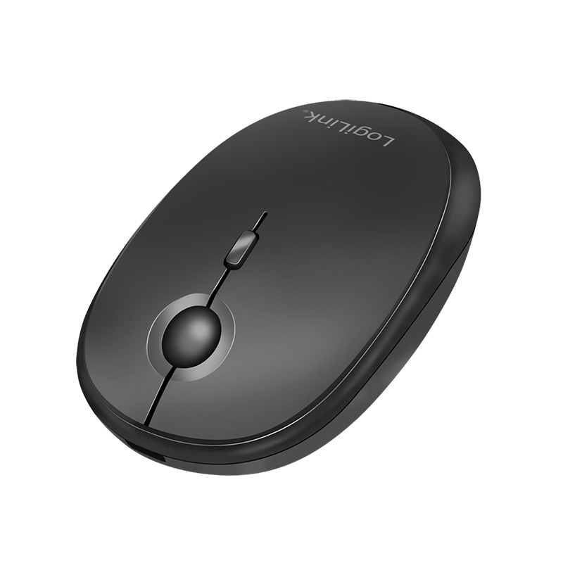 LogiLink Maus - optisch - kabellos - 2.4 GHz, Bluetooth 4.0 - kabelloser Empfänger (USB) - Schwarz, Ansicht 3
