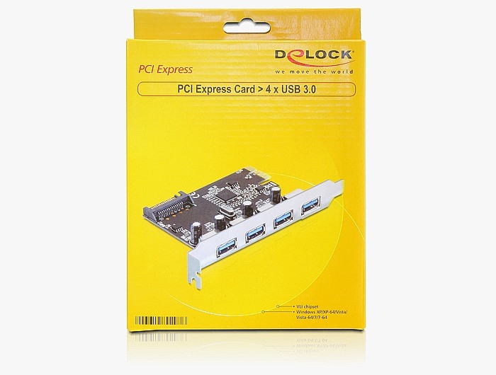 Delock PCI Express Card > 4 x USB 3.0 - USB-Adapter, Ansicht 3