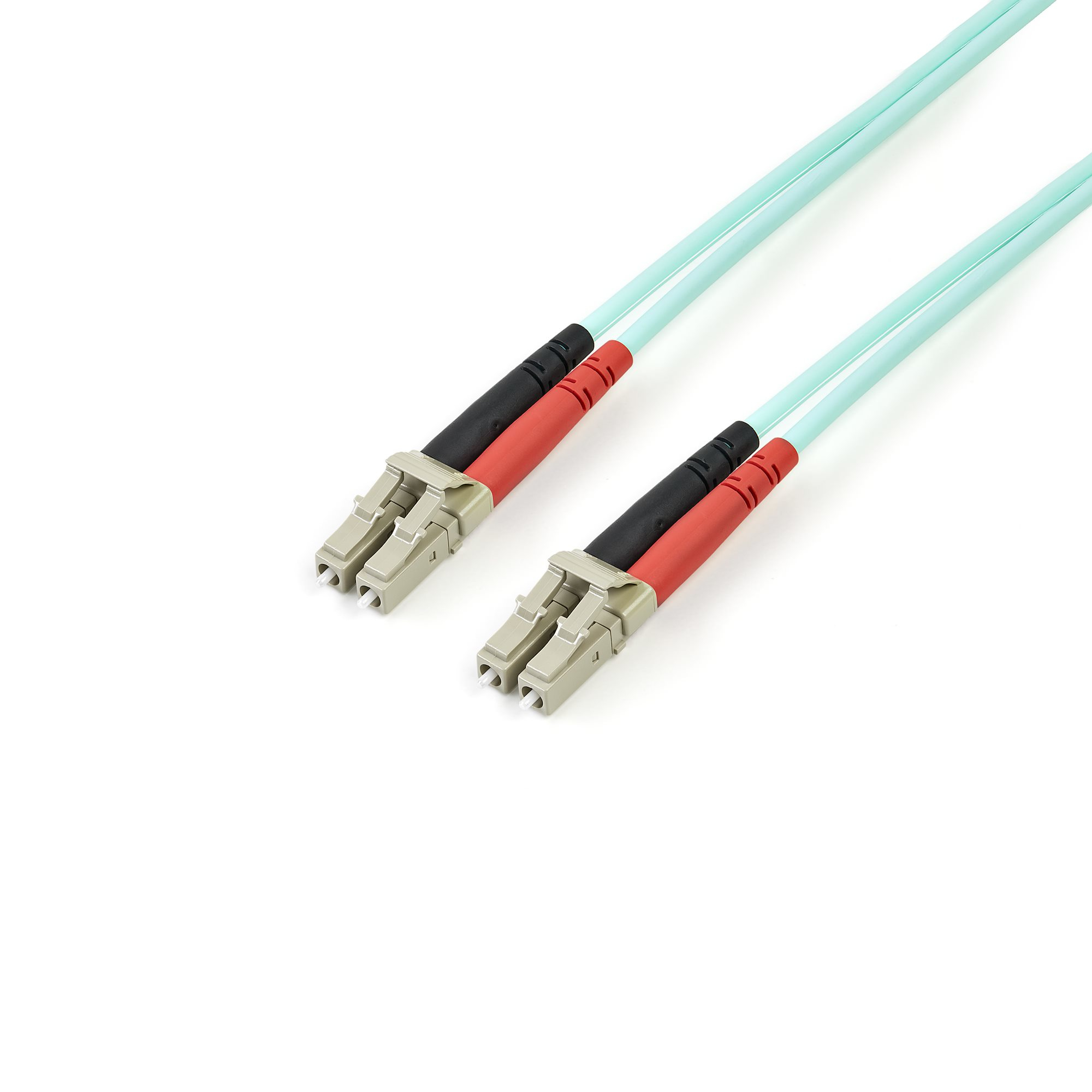 StarTech.com 3 m LC/UPC auf LC/UPC OM4 Multimode Glasfaserkabel, 50/125µm LOMMF/VCSEL Zipcord LWL, 100G Netzwerke, Low Insertion Loss, LSZH LWL Patchkabel, 3 m, OM4, LC, LC