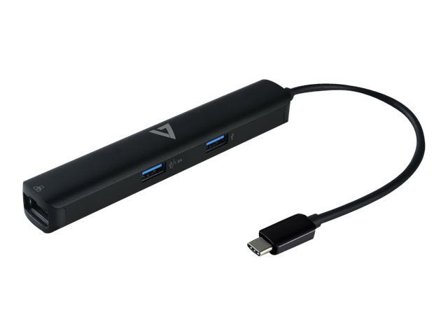 V7 UCMINIDOCK-PT - Dockingstation - USB-C 3.2 Gen 1 - DVI, HDMI - GigE