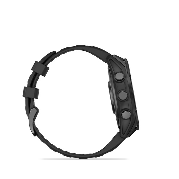 Garmin Fenix 8 - 47 mm - Slate Gray - Silikon - schwarz - Handgelenkgröße: 125-208 mm - Anzeige 3.556 cm (1.4), Ansicht 3