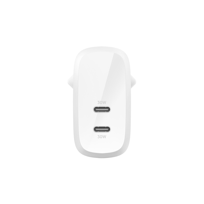 Belkin BoostCharge Pro - Netzteil - 60 Watt - 2.7 A - Fast Charge, Power Delivery 3.1 - 2 Ausgabeanschlussstellen, Ansicht 3